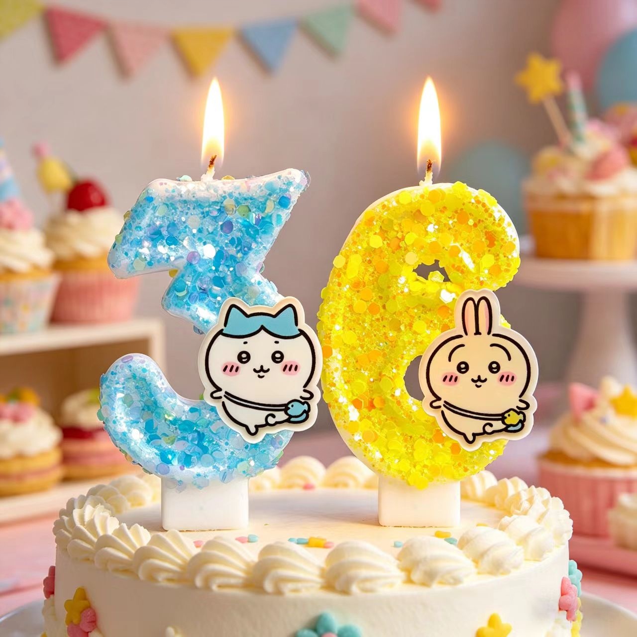 Holiday Candle Set - Chiikawa Hachiware Usagi Birthday Candles Cute