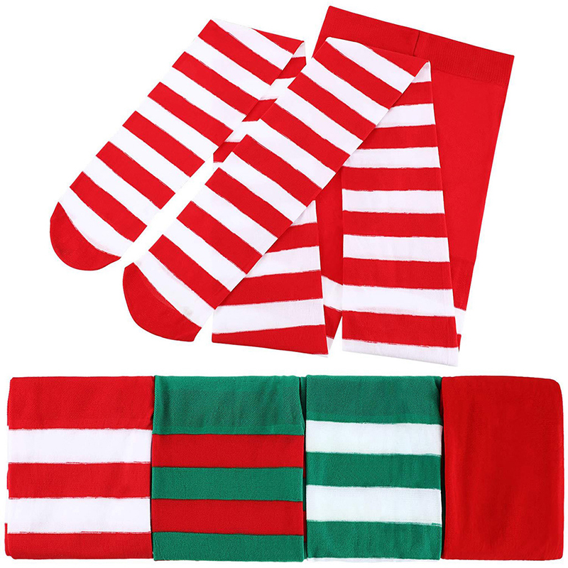 Women Christmas Striped Tights - Christmas Stocking Hanging avaliação e preço