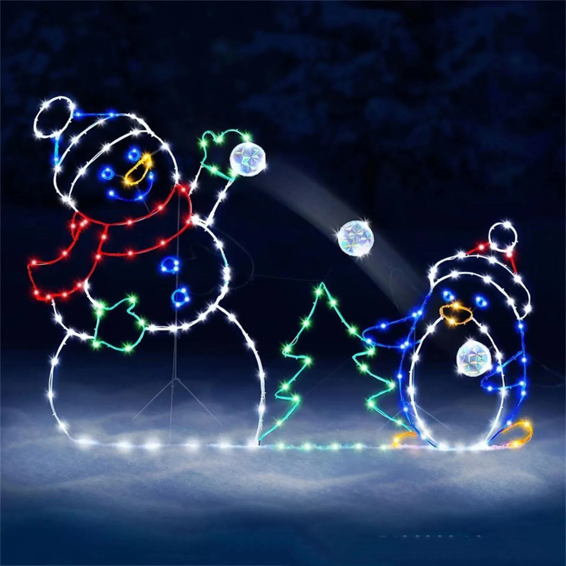 Animated Snowball Light LED Gl - Christmas Lights Outdoor avaliação e preço