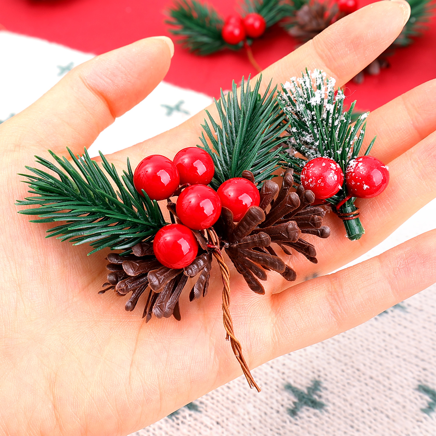 5/50Pcs Christmas Artificial P - Christmas Tree Artificial avaliação e preço