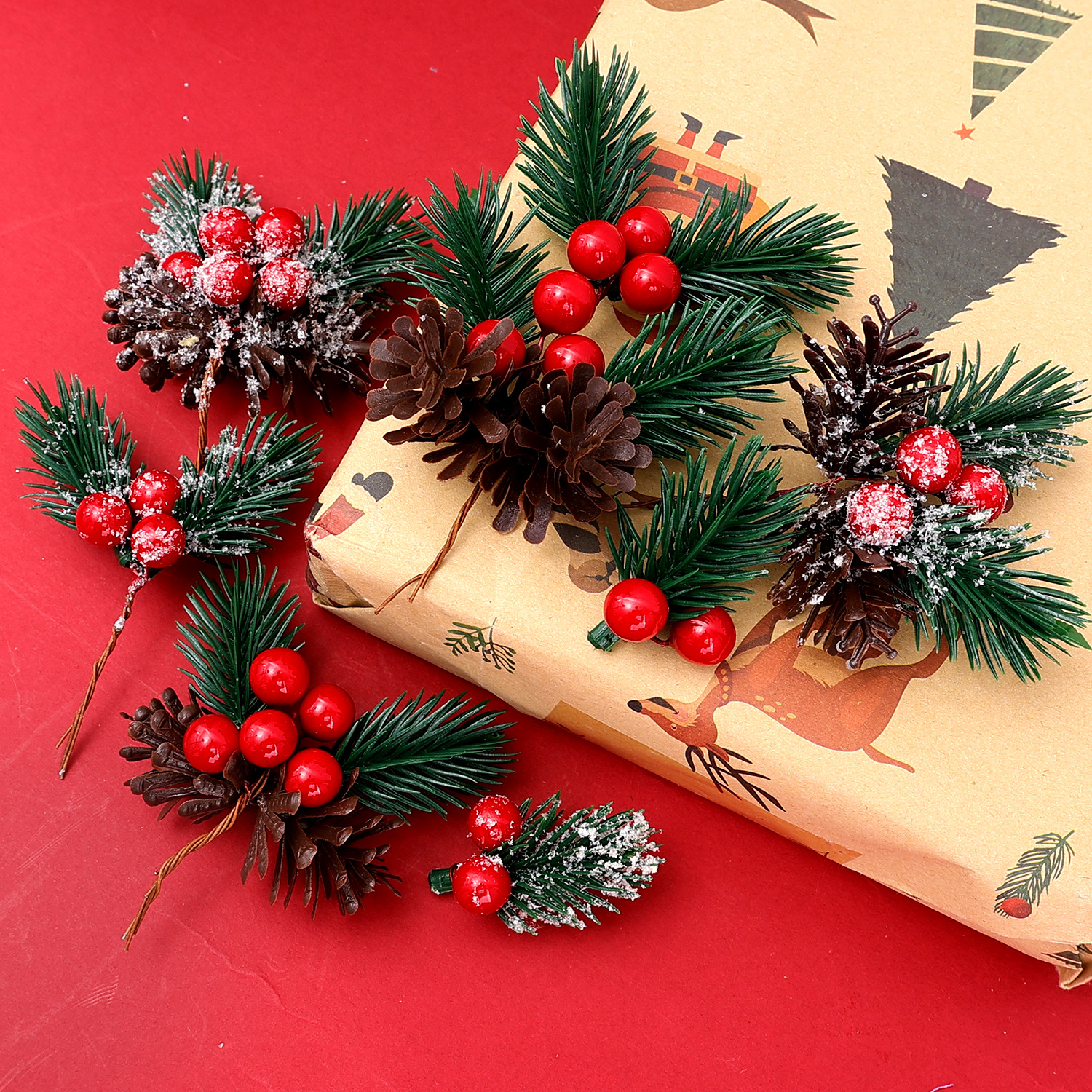5/50Pcs Christmas Artificial P - Christmas Tree Artificial avaliação e preço