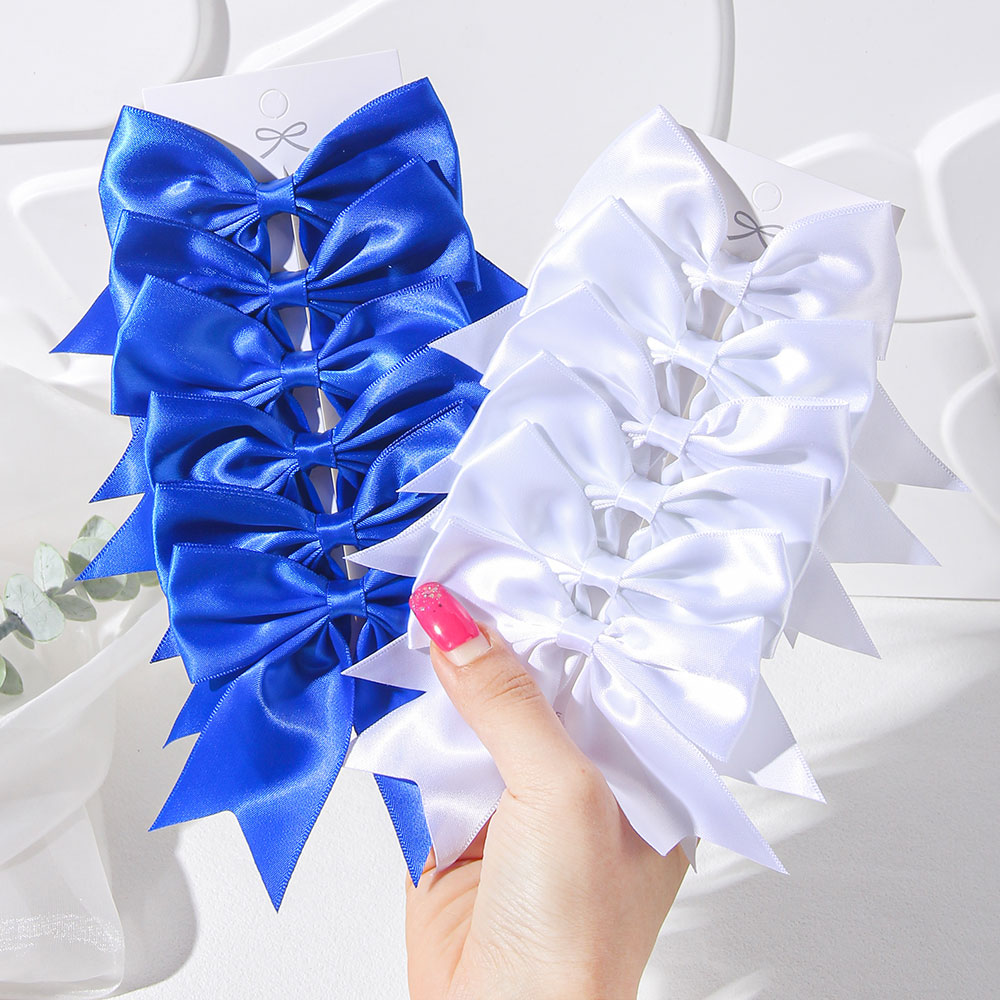 2/4/6PCS Blue White Ribbon Bow - Ribbon Bow Gift avaliação e preço