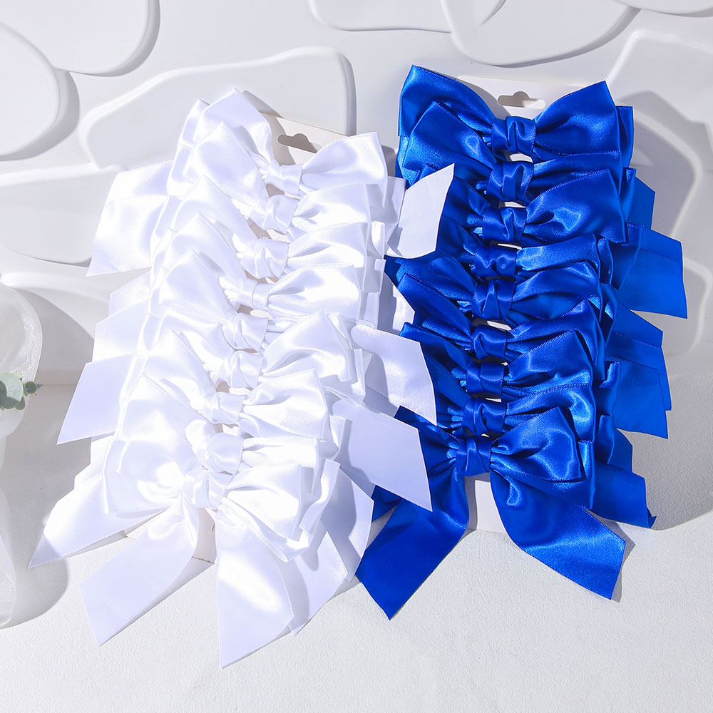 2/4/6PCS Blue White Ribbon Bow - Ribbon Bow Gift avaliação e preço