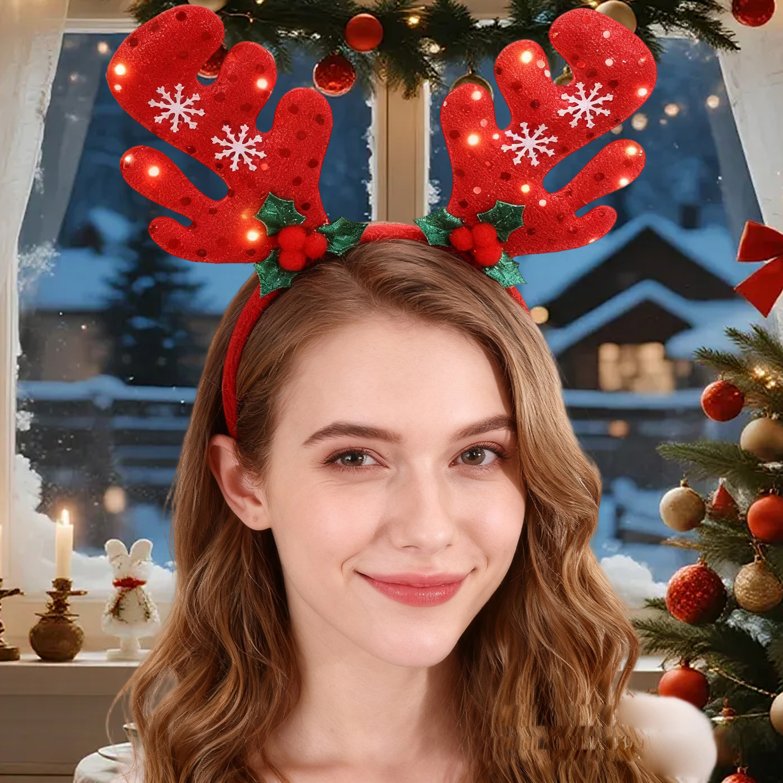 Adults Kids Reindeer Antlers H - Reindeer Antlers Headband avaliação e preço