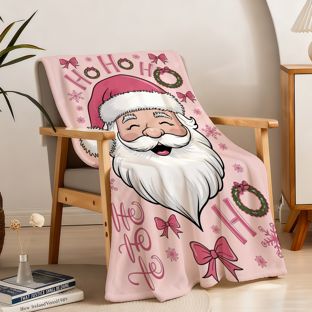 Pink Christmas Blanket Throw S - Christmas Throw Blanket avaliação e preço