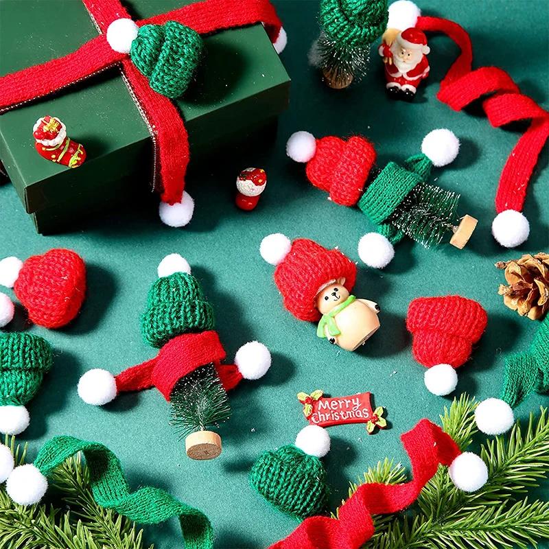 1-10pcs Christmas Doll Mini Fi - Santa Hat Plush avaliação e preço