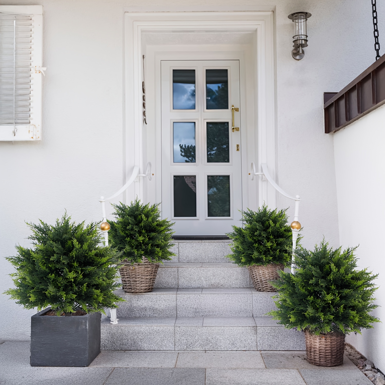 2pcs Outdoor Artificial Greene - Christmas Tree Artificial avaliação e preço