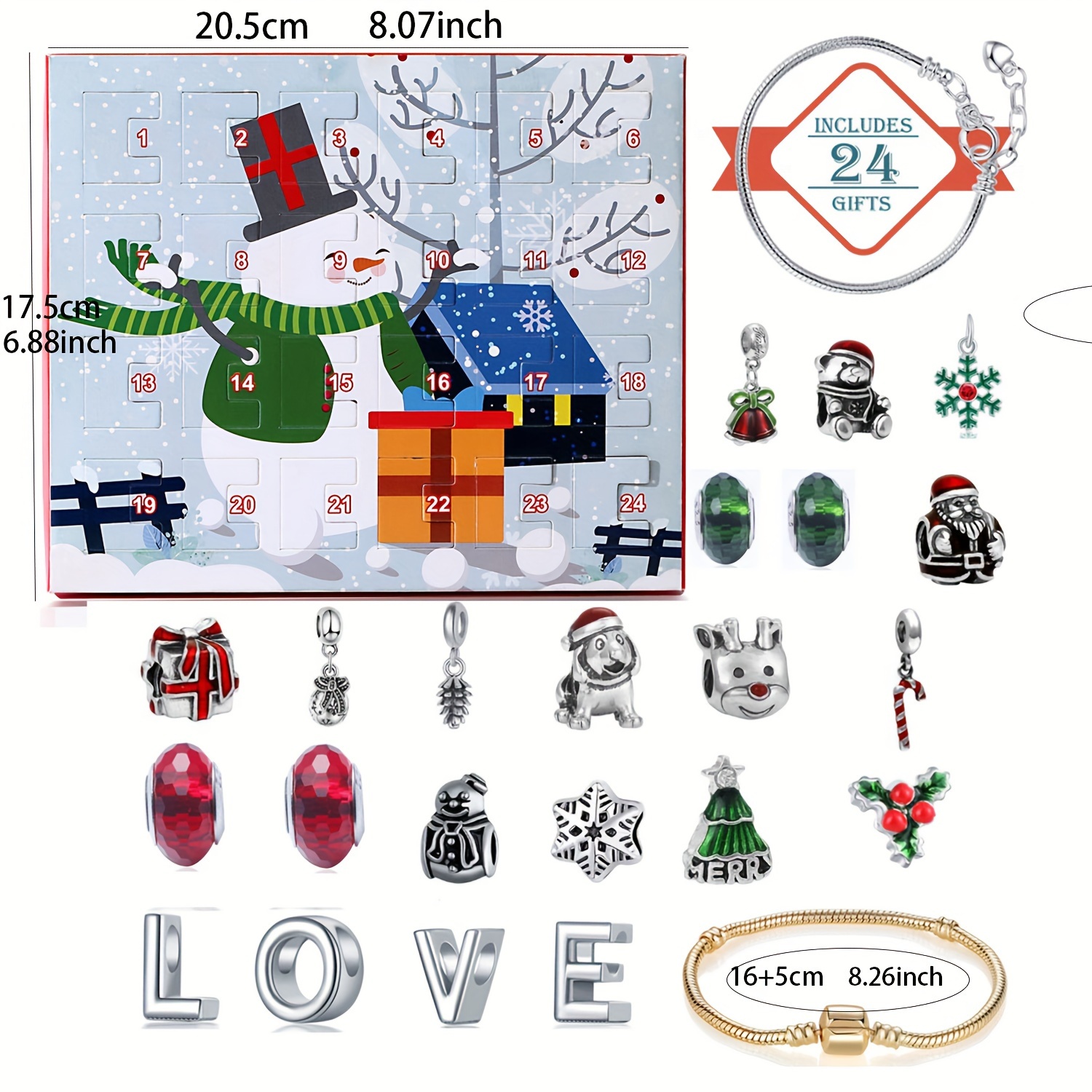 Snowman Christmas Advent Calen - Advent Calendar Gift avaliação e preço