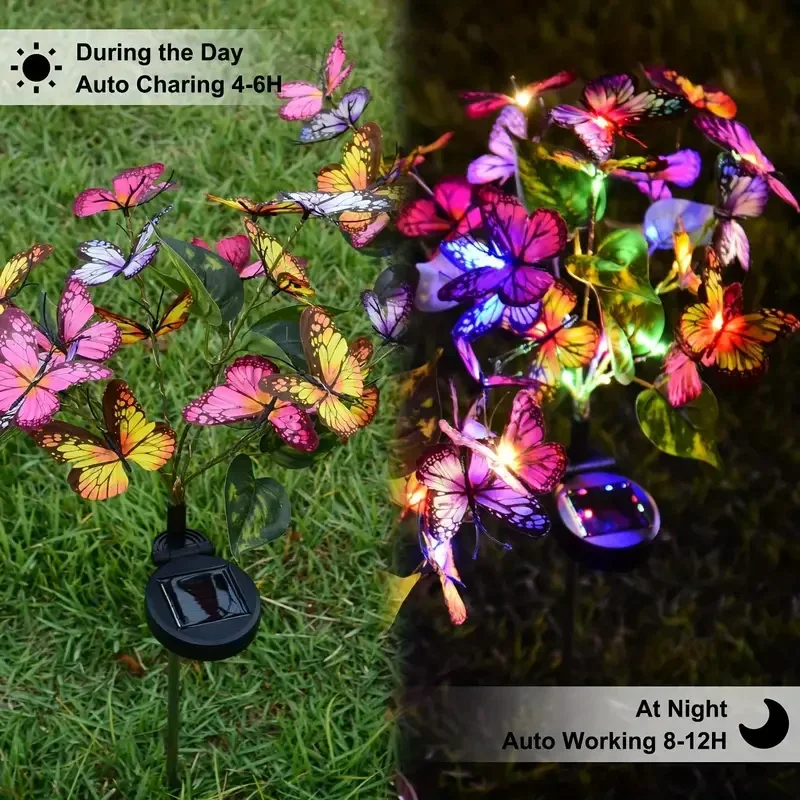 Solar LED Butterfly Garden Lig - Christmas Lights Outdoor avaliação e preço
