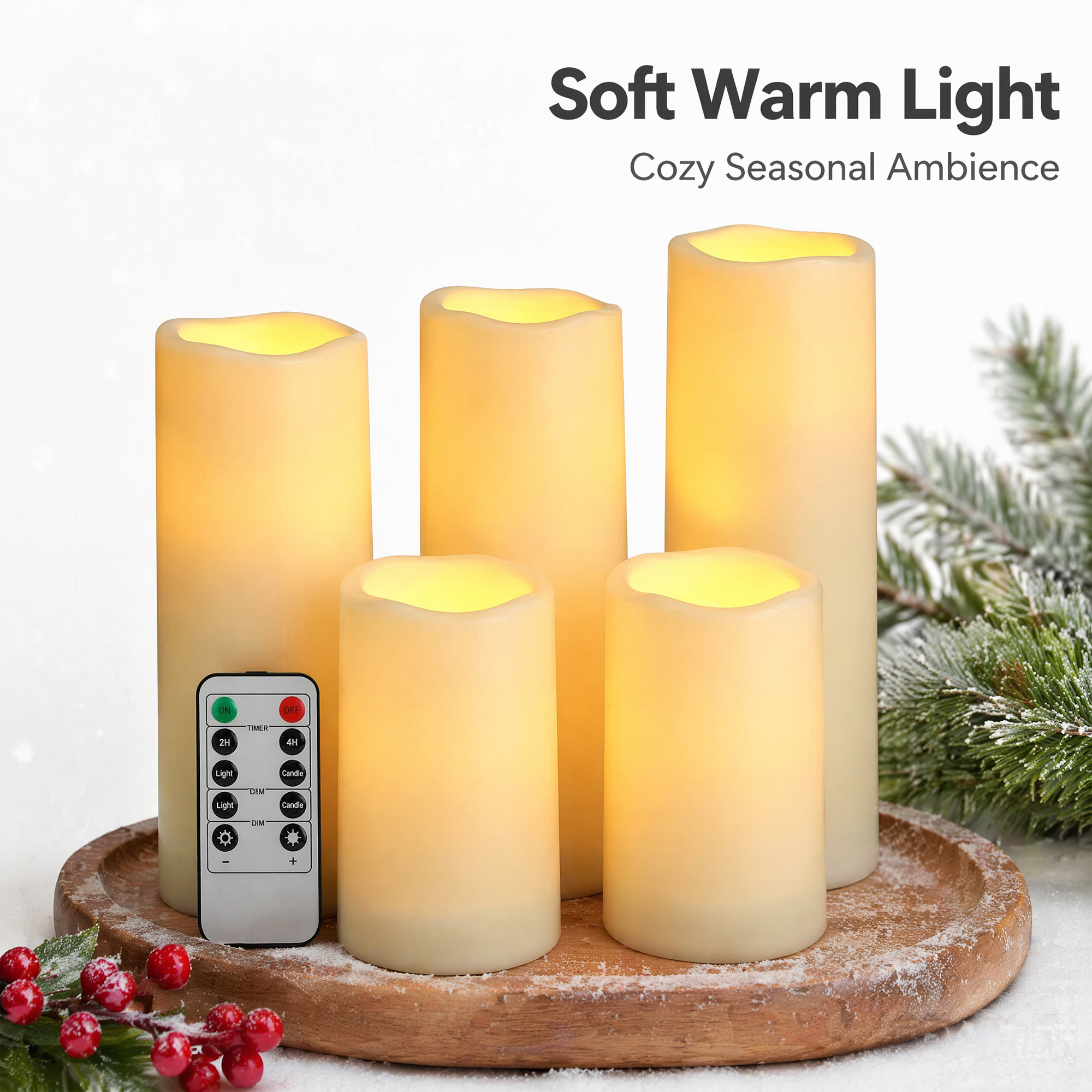 Flameless LED Pillar Candle Wa - Christmas Lights Outdoor avaliação e preço