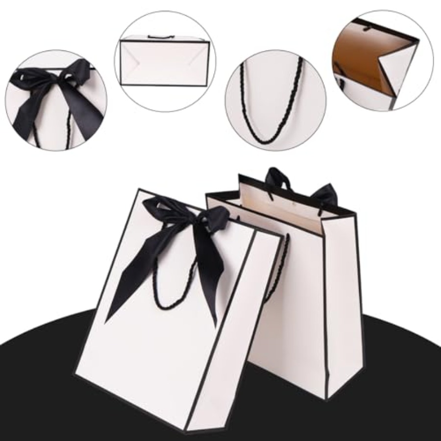 Gift Bags for Presents, 2 Pack - Ribbon Bow Gift avaliação e preço