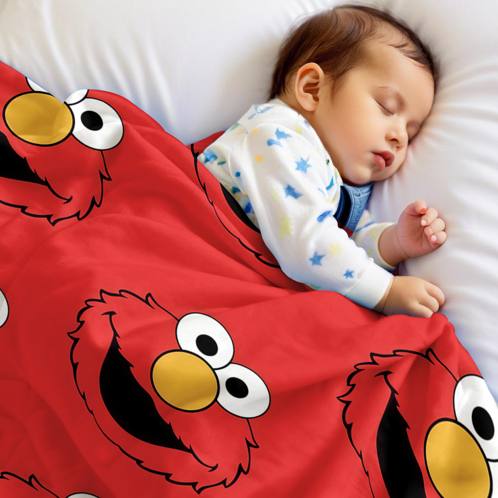 Elmo Face Cartoon Anime Print  - Christmas Throw Blanket avaliação e preço
