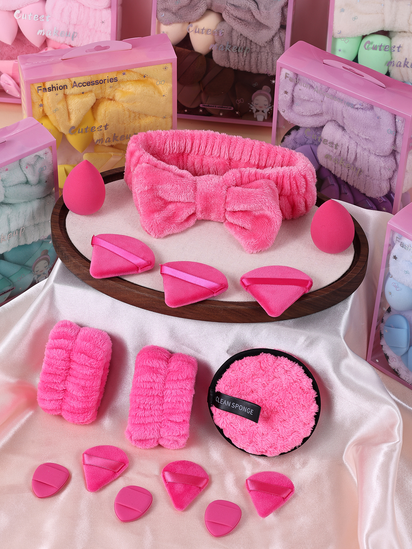 15pcs Women Wash Face Spa Hair - Ribbon Bow Gift avaliação e preço