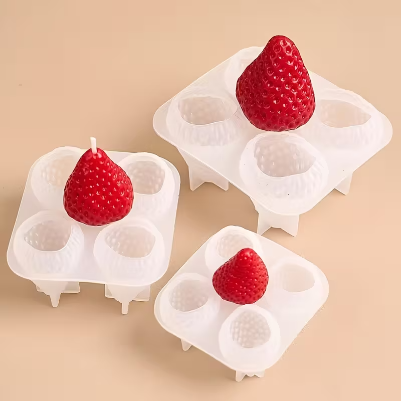 Strawberry Silicone Candle Mol - Holiday Candle Set avaliação e preço