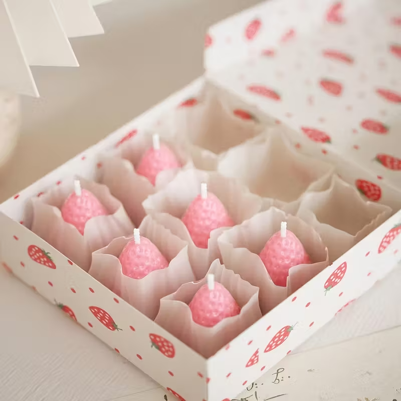 Strawberry Silicone Candle Mol - Holiday Candle Set avaliação e preço