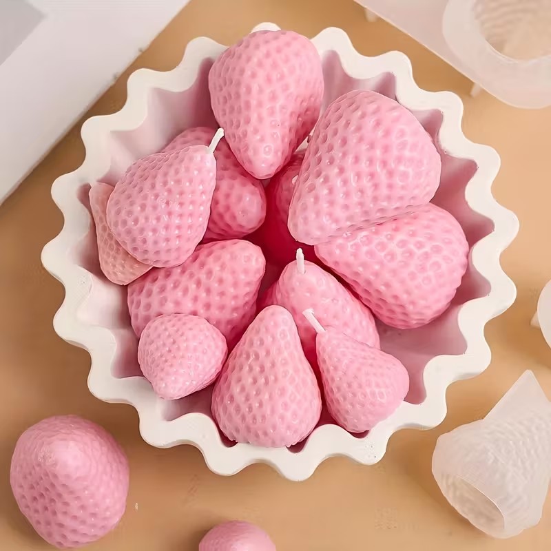 Strawberry Silicone Candle Mol - Holiday Candle Set avaliação e preço