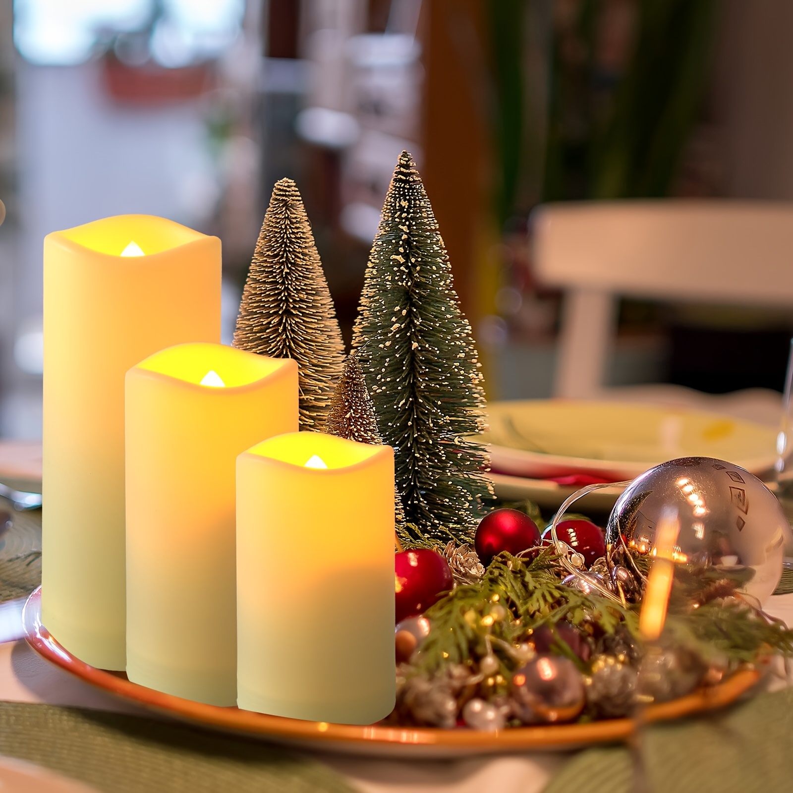 72-Piece Flameless Flickering  - Holiday Candle Set avaliação e preço