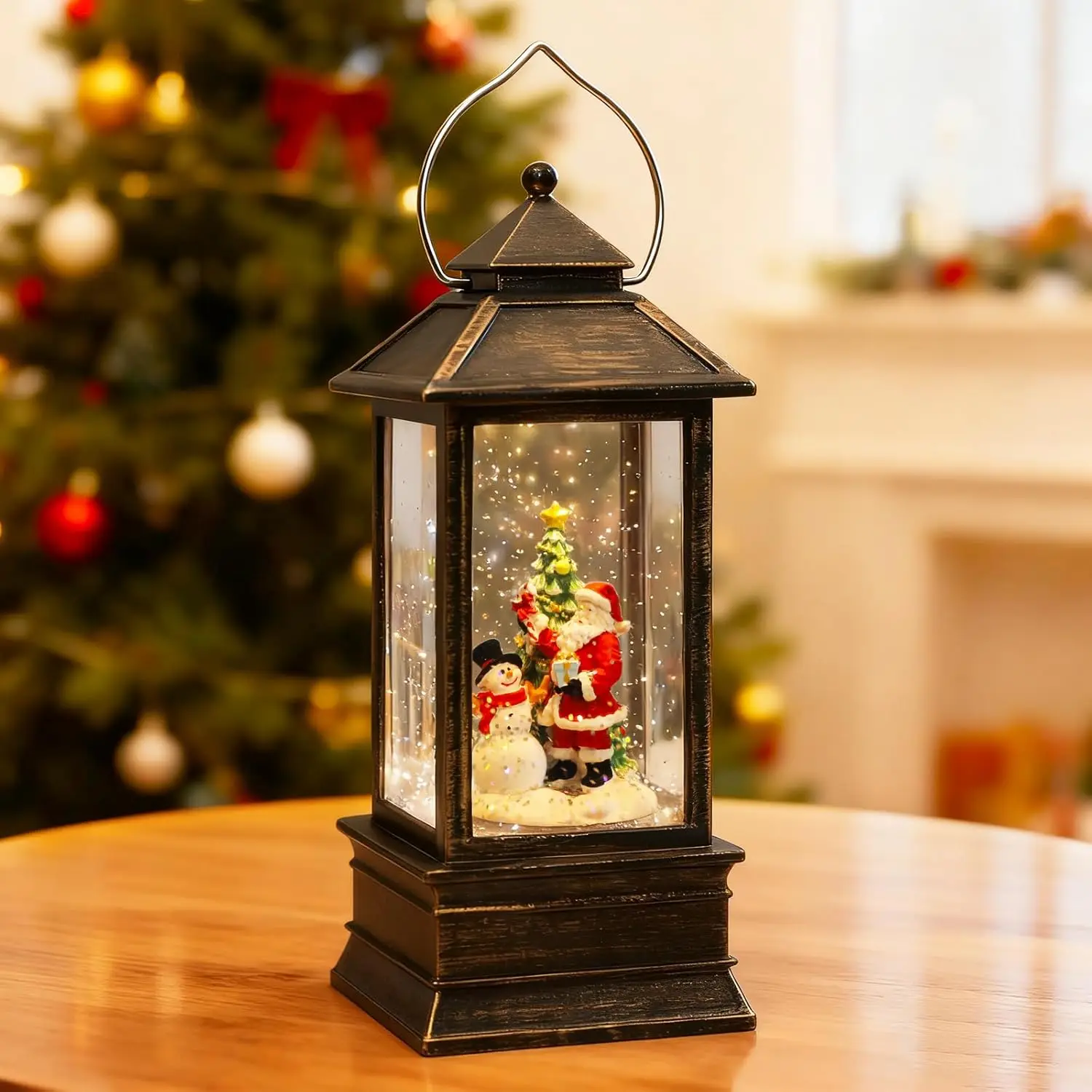 Christmas Snow Globe Lantern w - Snow Globe Musical avaliação e preço