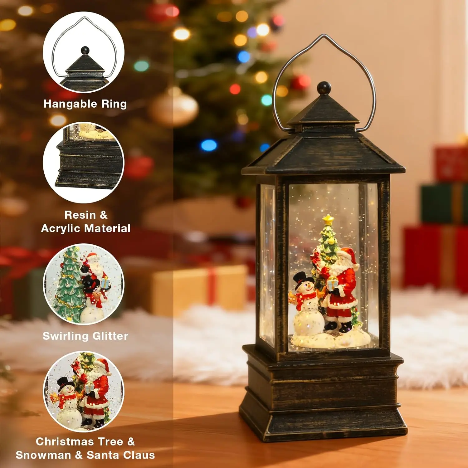 Christmas Snow Globe Lantern w - Snow Globe Musical avaliação e preço