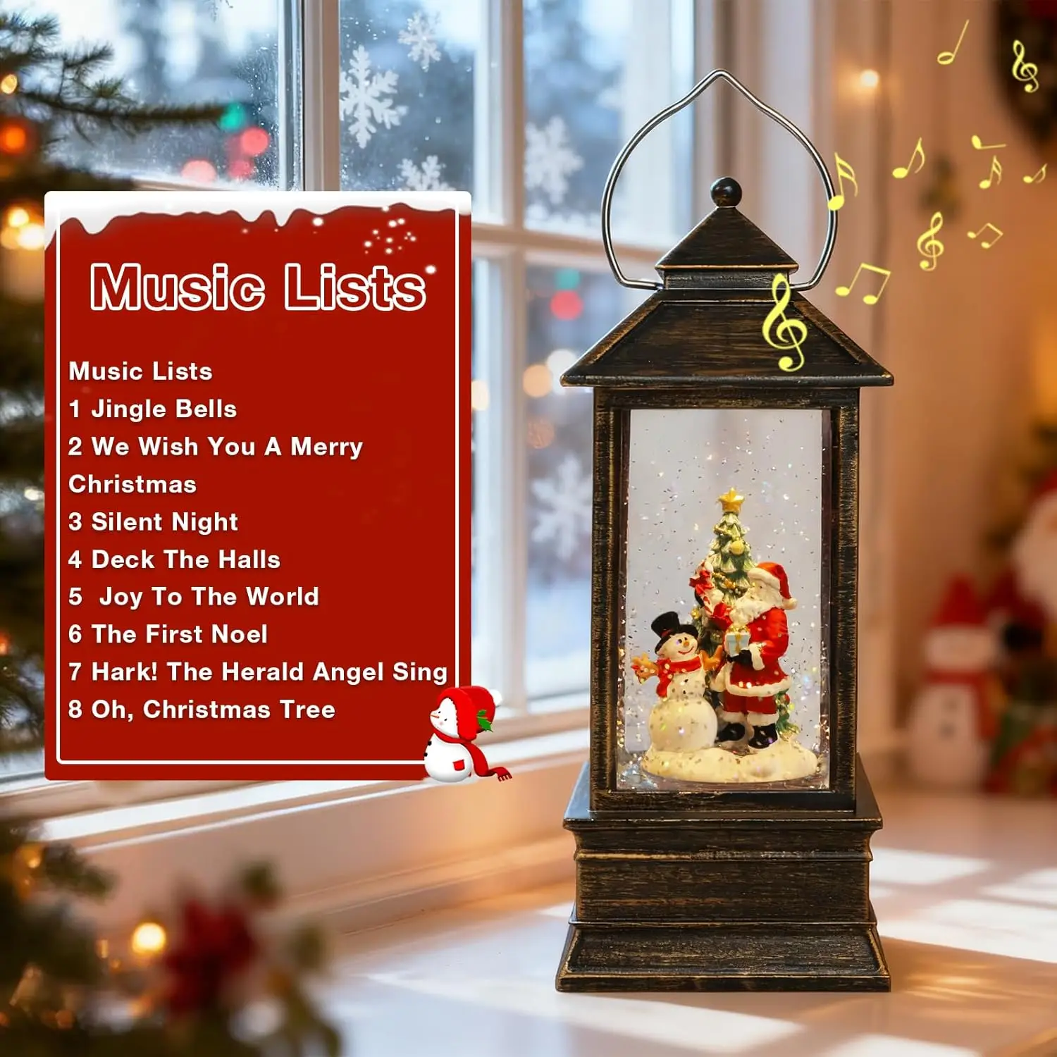 Christmas Snow Globe Lantern w - Snow Globe Musical avaliação e preço