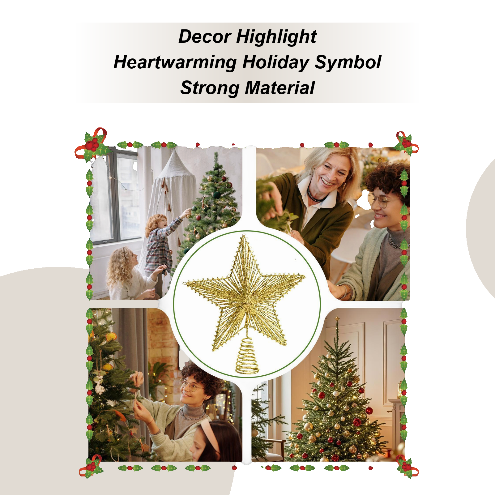 Christmas Star Tree Topper Orn - Star Tree Topper avaliação e preço