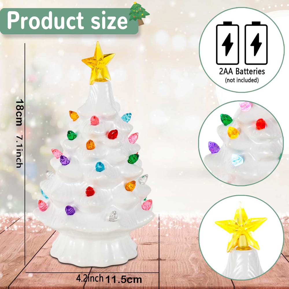 7 Inch Ceramic Christmas Villa - Star Tree Topper avaliação e preço