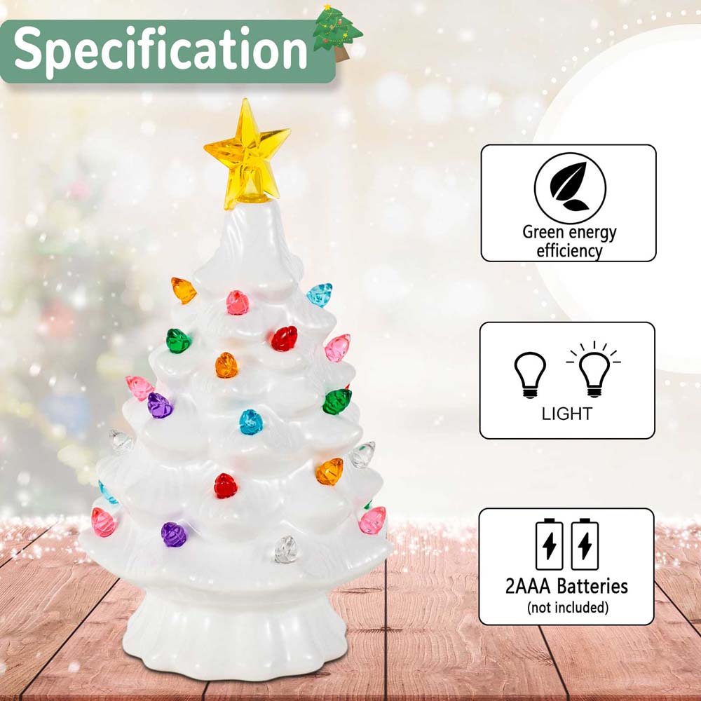 7 Inch Ceramic Christmas Villa - Star Tree Topper avaliação e preço