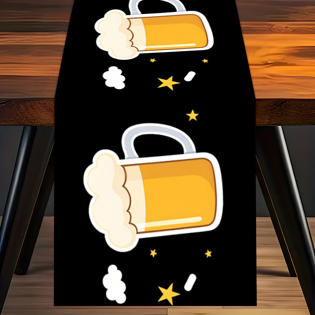 1pc 2D Flat Printed Table Runn - Christmas Table Runner avaliação e preço