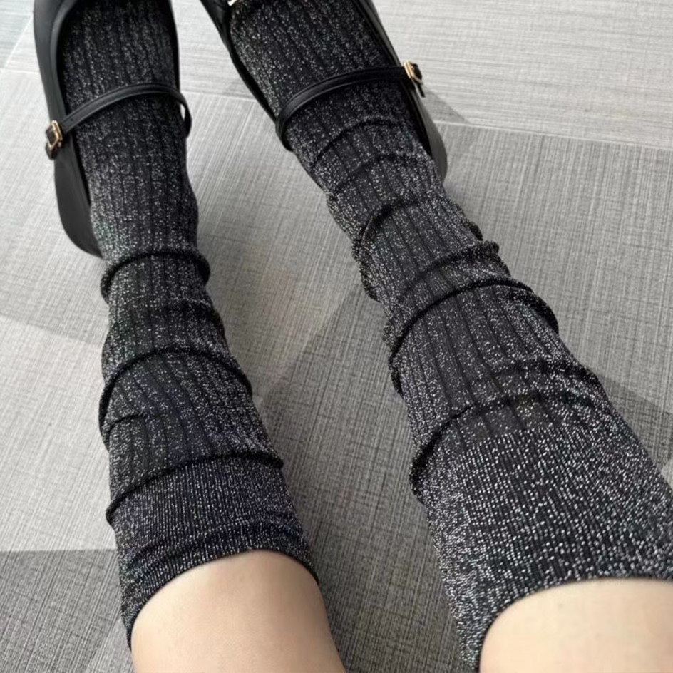 Glitter Long Socks For Women F - Christmas Stocking Hanging avaliação e preço