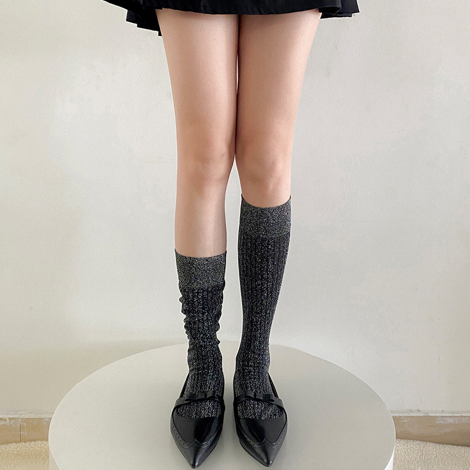 Glitter Long Socks For Women F - Christmas Stocking Hanging avaliação e preço