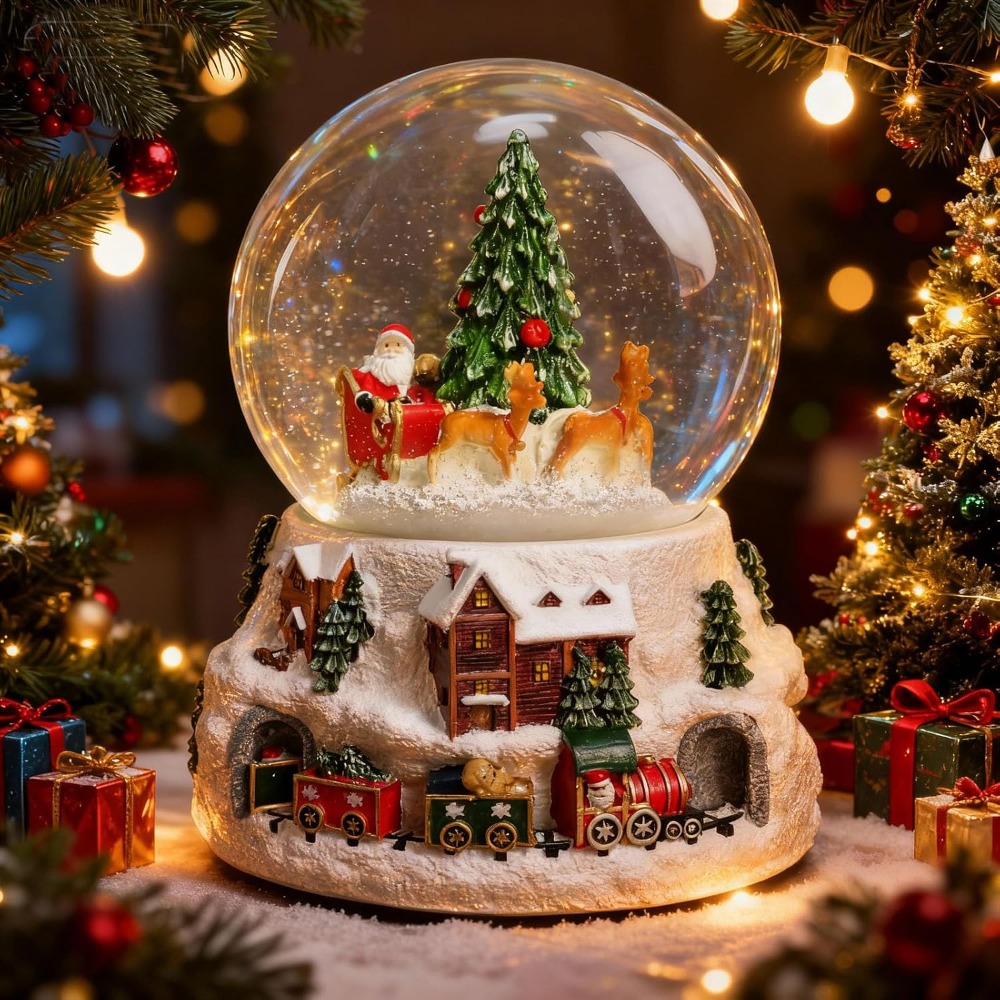 5.9-Inch Musical Snow Globe wi - Snow Globe Musical avaliação e preço