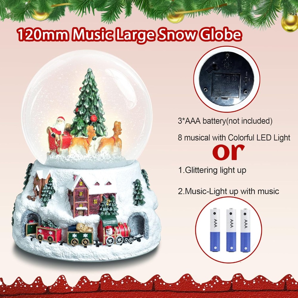 5.9-Inch Musical Snow Globe wi - Snow Globe Musical avaliação e preço