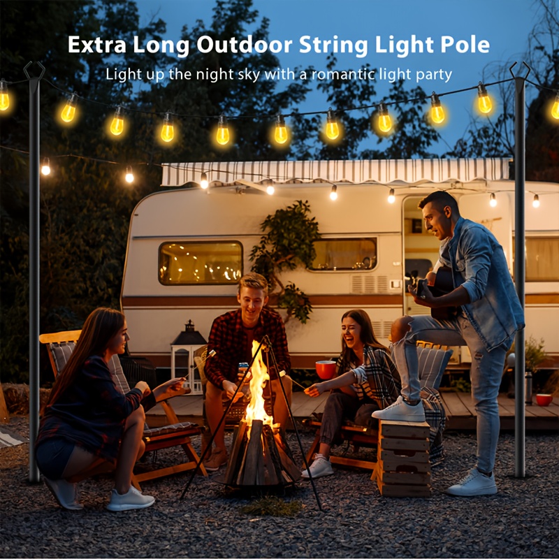 6pcs Metal Light Poles, 8.9ft  - Christmas Lights Outdoor avaliação e preço