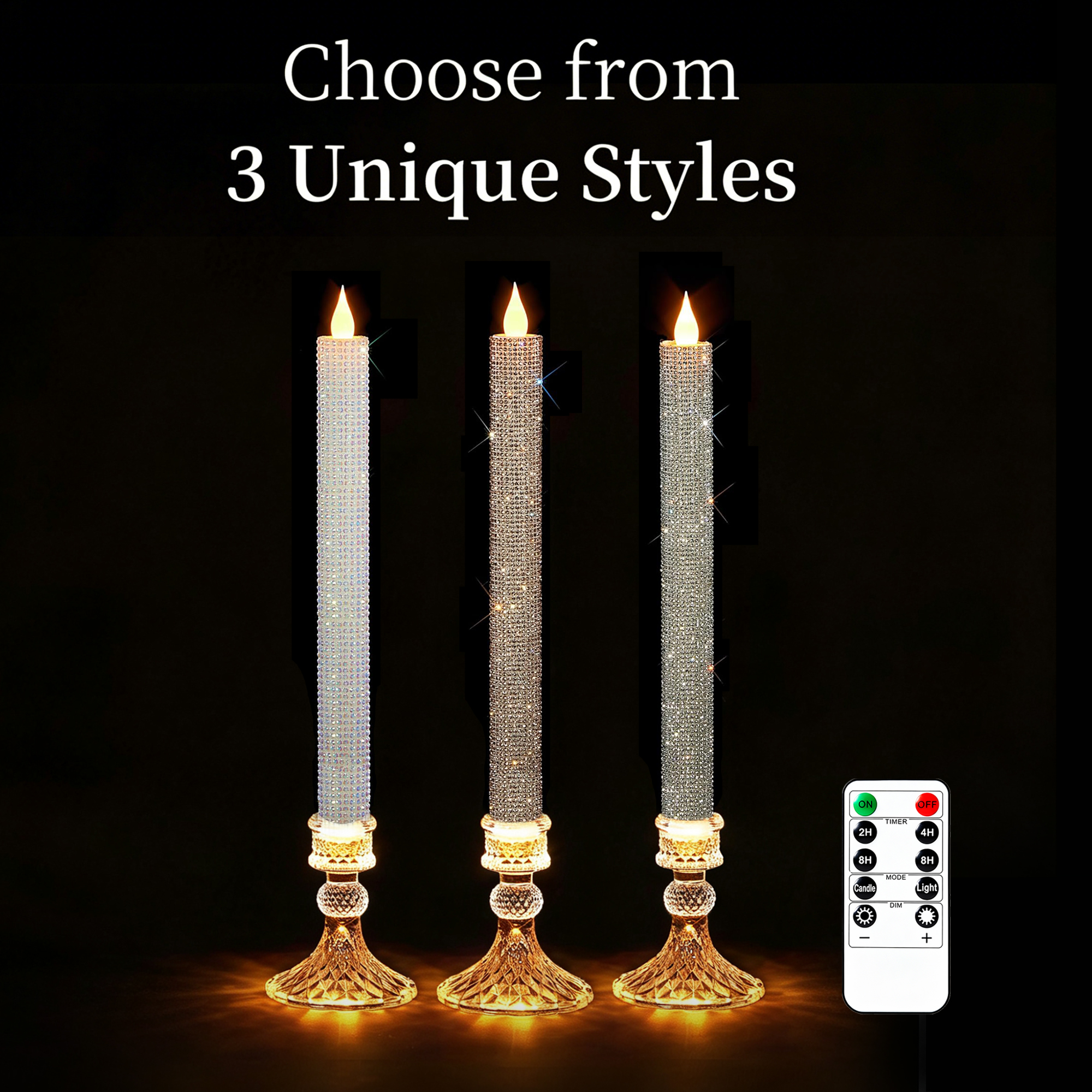 Flameless Taper Candle Set of  - Holiday Candle Set avaliação e preço