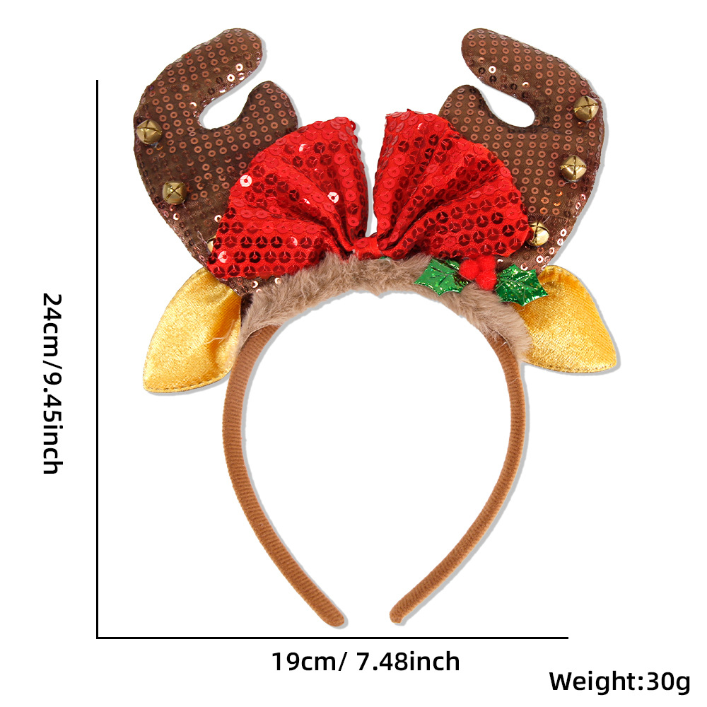 1 Piece/5Pcs Funny Santa Claus - Reindeer Antlers Headband avaliação e preço