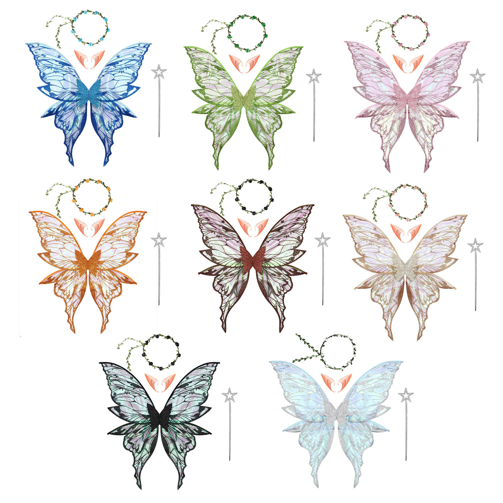 Butterfly Fairy Elf Costume Wi - Elf Costume Christmas avaliação e preço