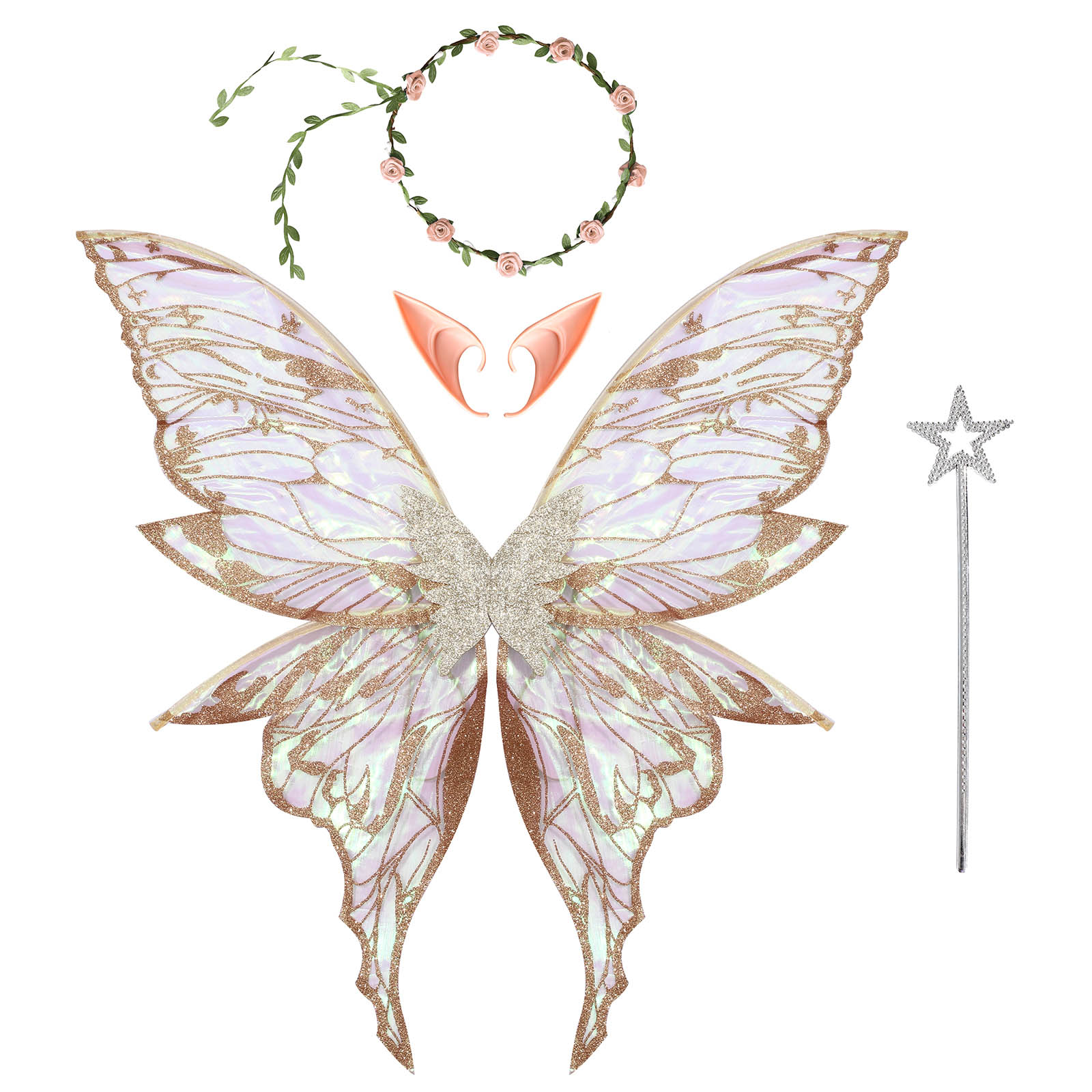 Butterfly Fairy Elf Costume Wi - Elf Costume Christmas avaliação e preço
