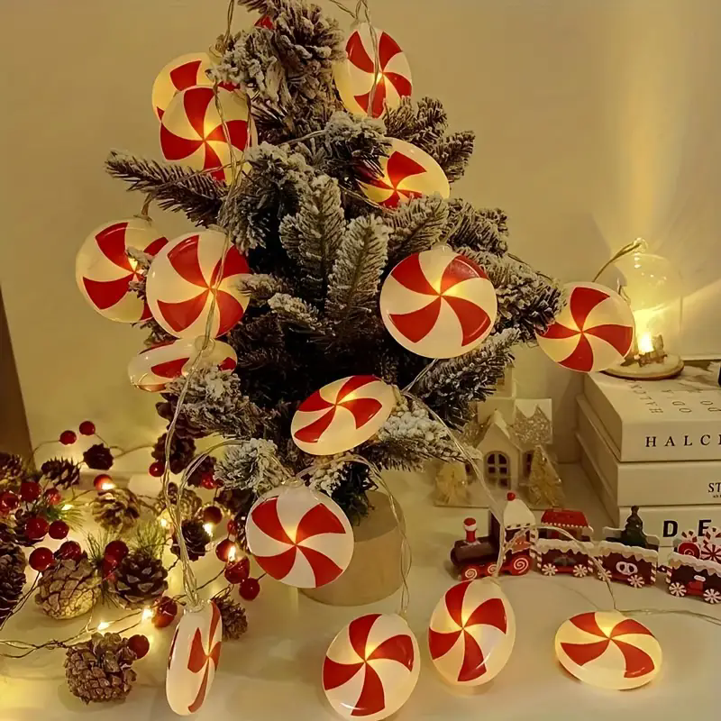 6m 40 LEDS Festive Candy Cane  - Led Fairy String Lights avaliação e preço