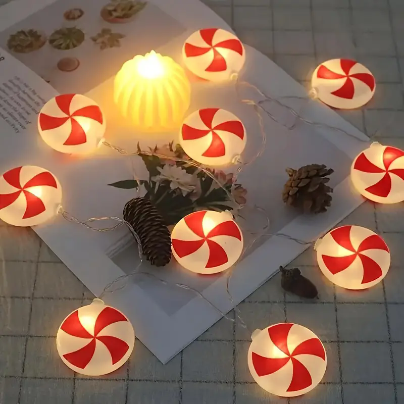 6m 40 LEDS Festive Candy Cane  - Led Fairy String Lights avaliação e preço