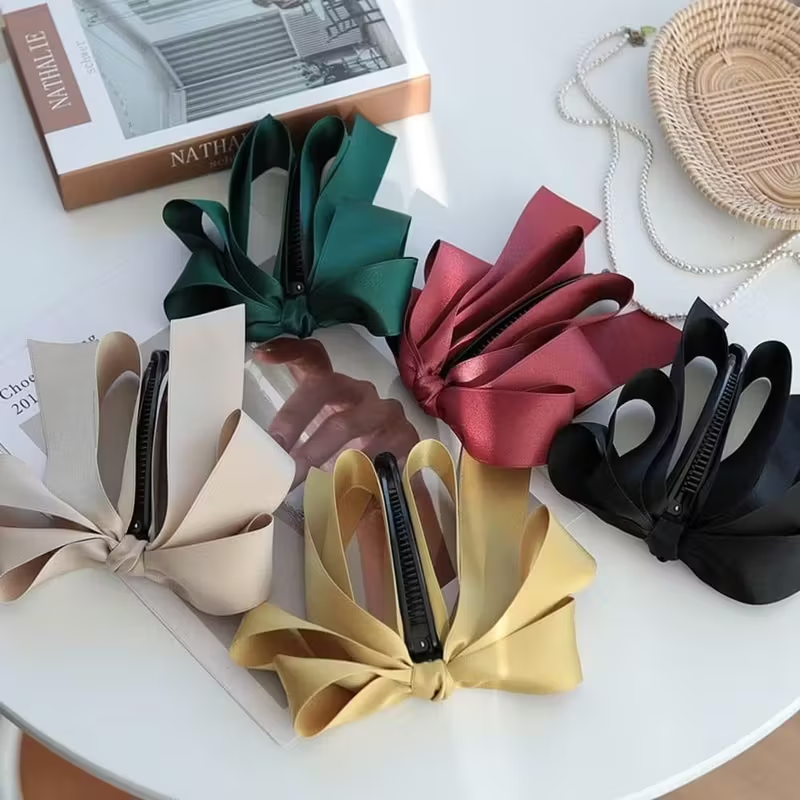 4PCS Bow Tassel Cute Hair Clip - Ribbon Bow Gift avaliação e preço