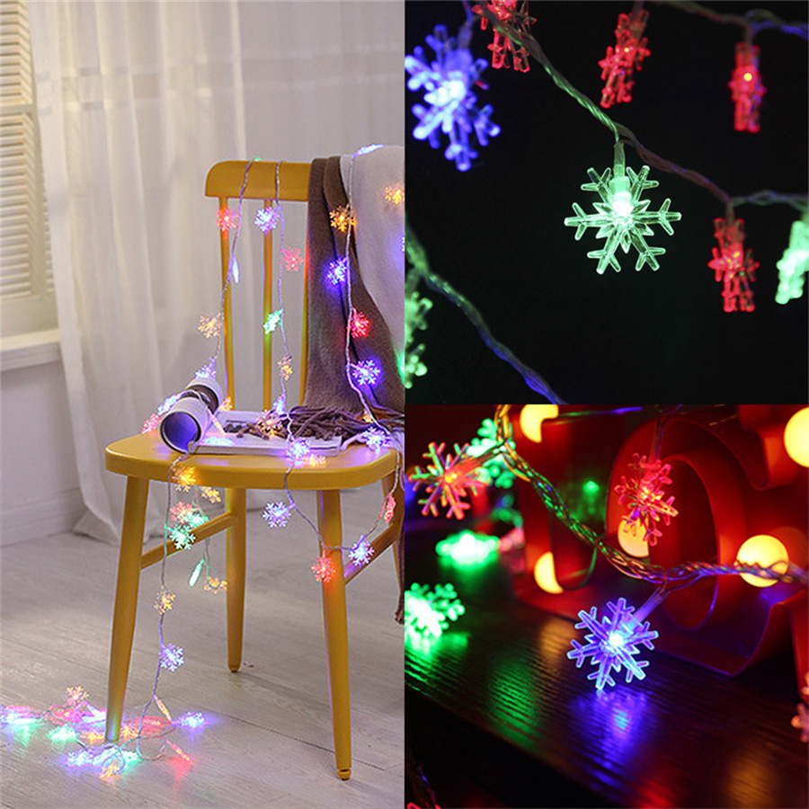 10/20/40 LED Snowflake String  - Led Fairy String Lights avaliação e preço