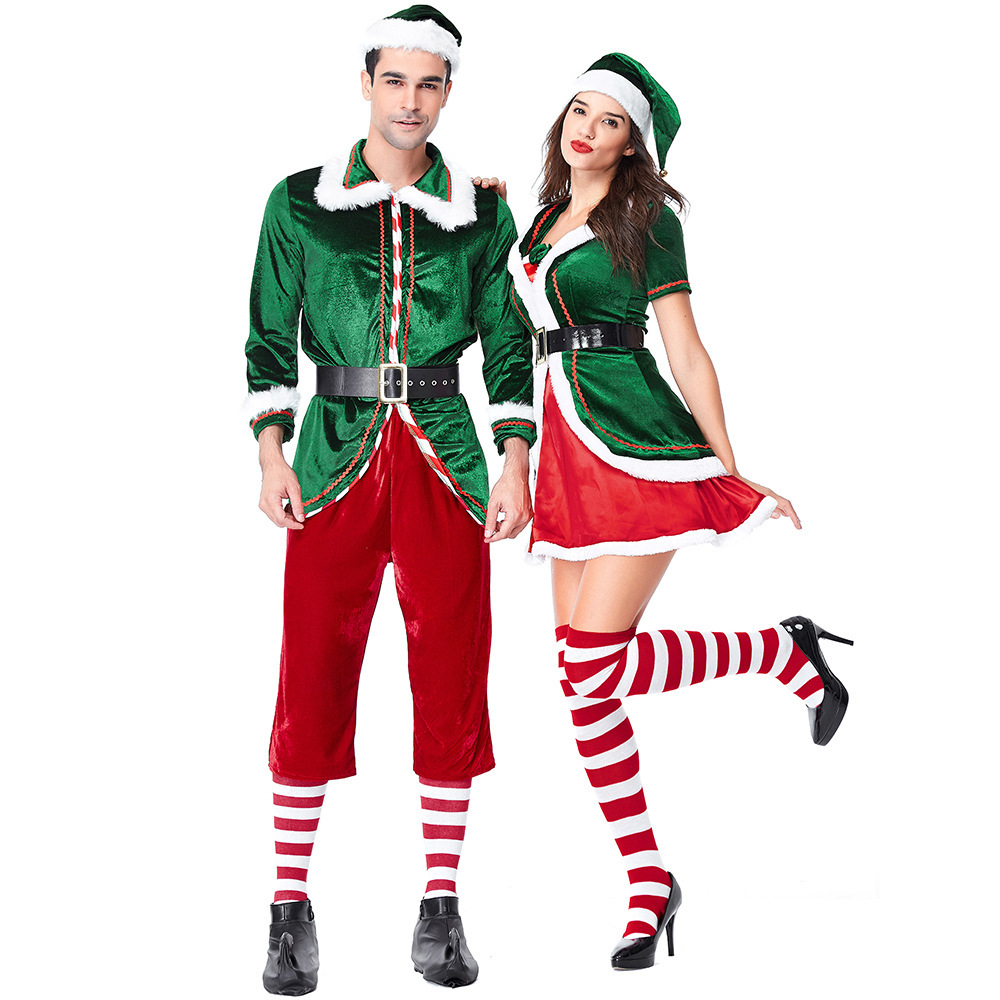Santa Claus Costume Women Men  - Elf Costume Christmas avaliação e preço