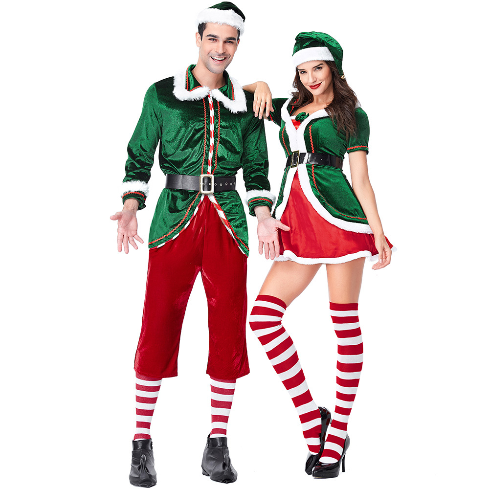 Santa Claus Costume Women Men  - Elf Costume Christmas avaliação e preço
