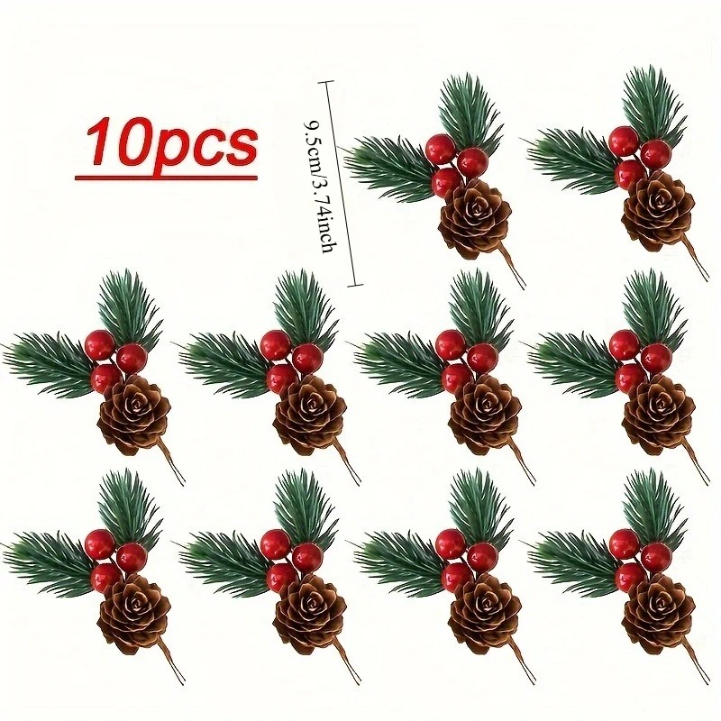 10pcs Set of Artificial Pine C - Christmas Tree Artificial avaliação e preço