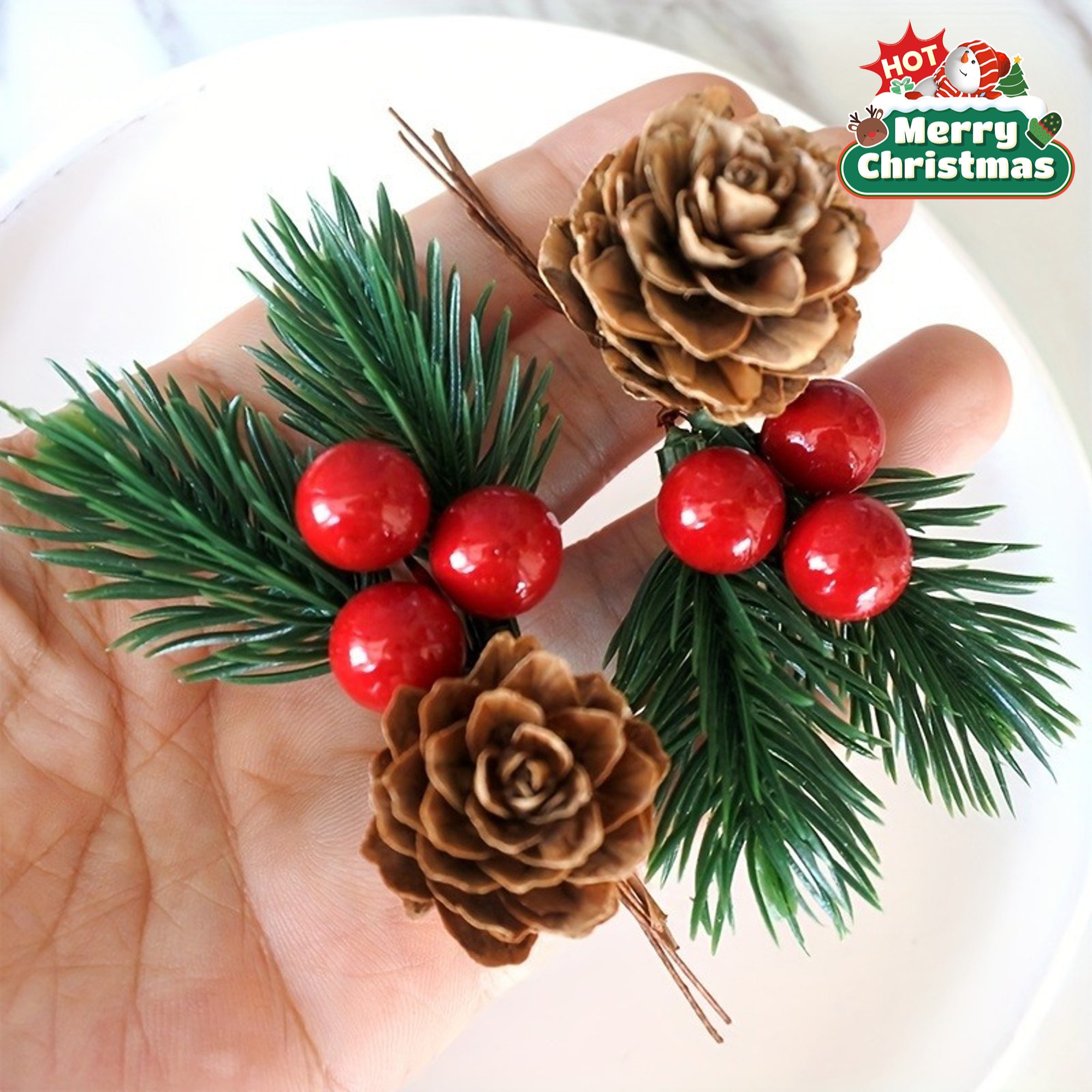10pcs Set of Artificial Pine C - Christmas Tree Artificial avaliação e preço