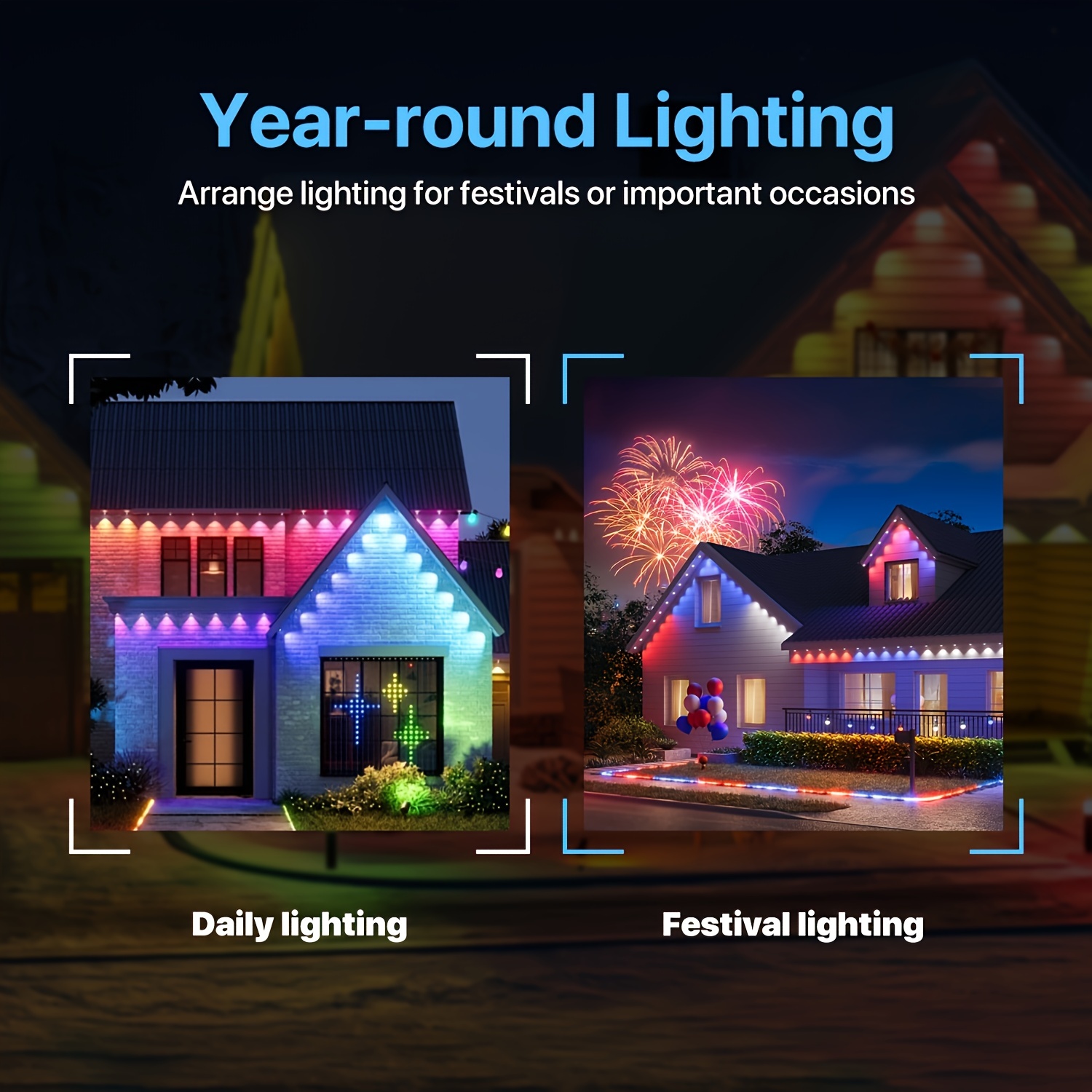 RGB+IC Smart Outdoor Eaves Lig - Christmas Lights Outdoor avaliação e preço