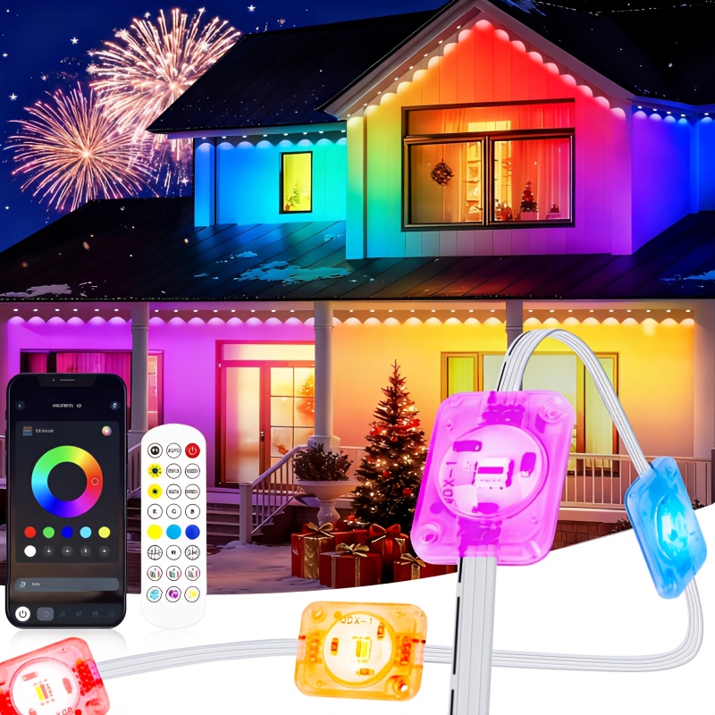 RGB+IC Smart Outdoor Eaves Lig - Christmas Lights Outdoor avaliação e preço