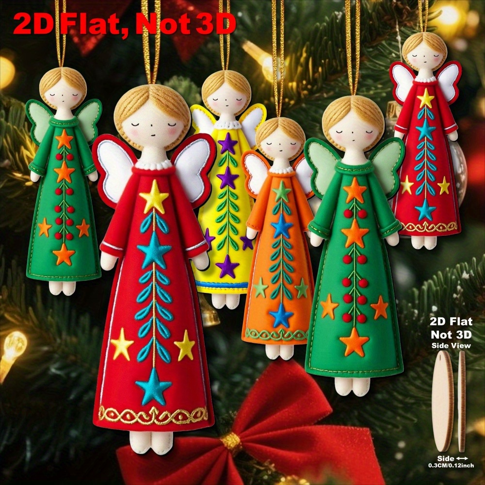 16Pcs Colorful Angel Ornaments - Star Tree Topper avaliação e preço