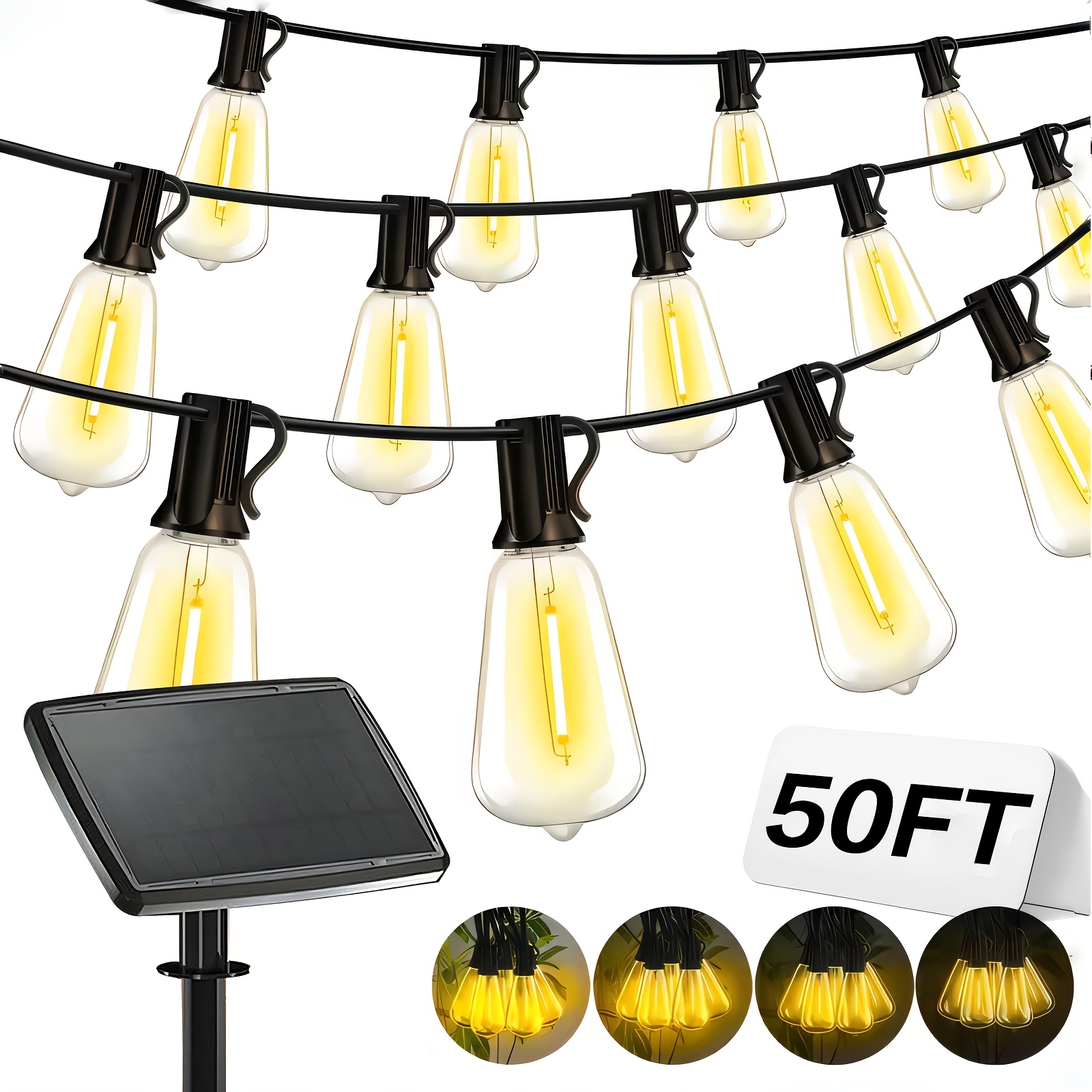 Solar Lights Outdoor, 100ft Pa - Christmas Lights Outdoor avaliação e preço