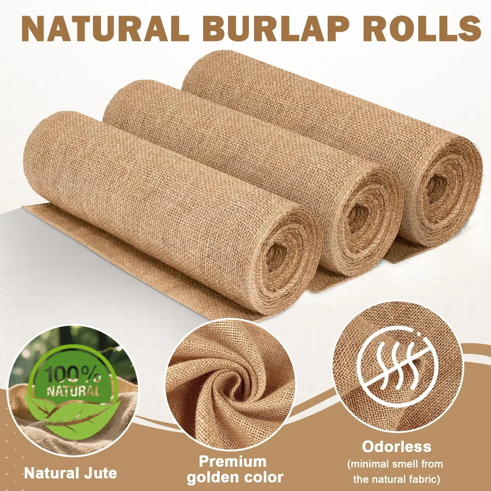 New Desig Beige Burlap Roll 30 - Christmas Table Runner avaliação e preço